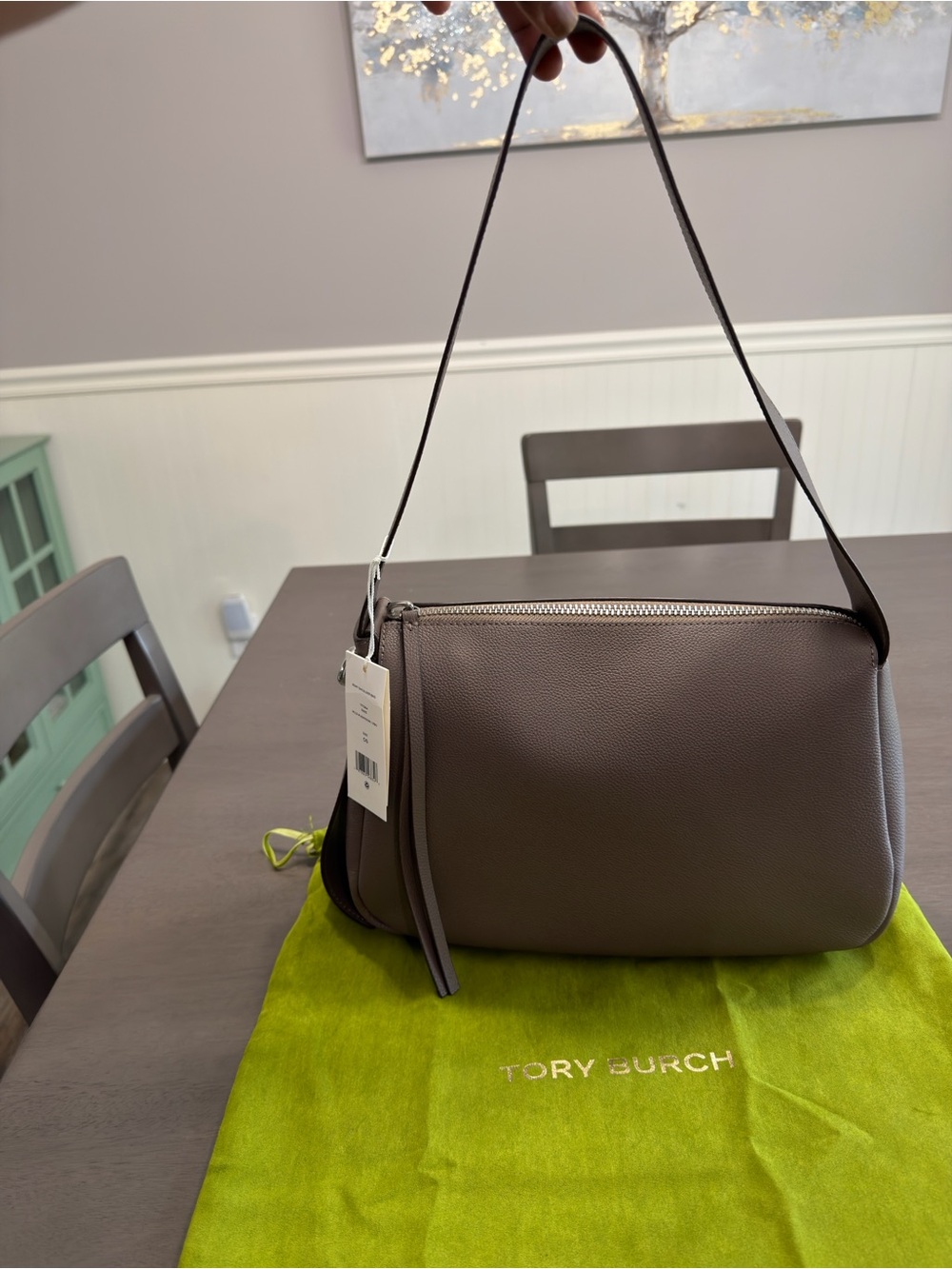 NWT Tory Burch ROMY shoulder bag in wild mushroom
